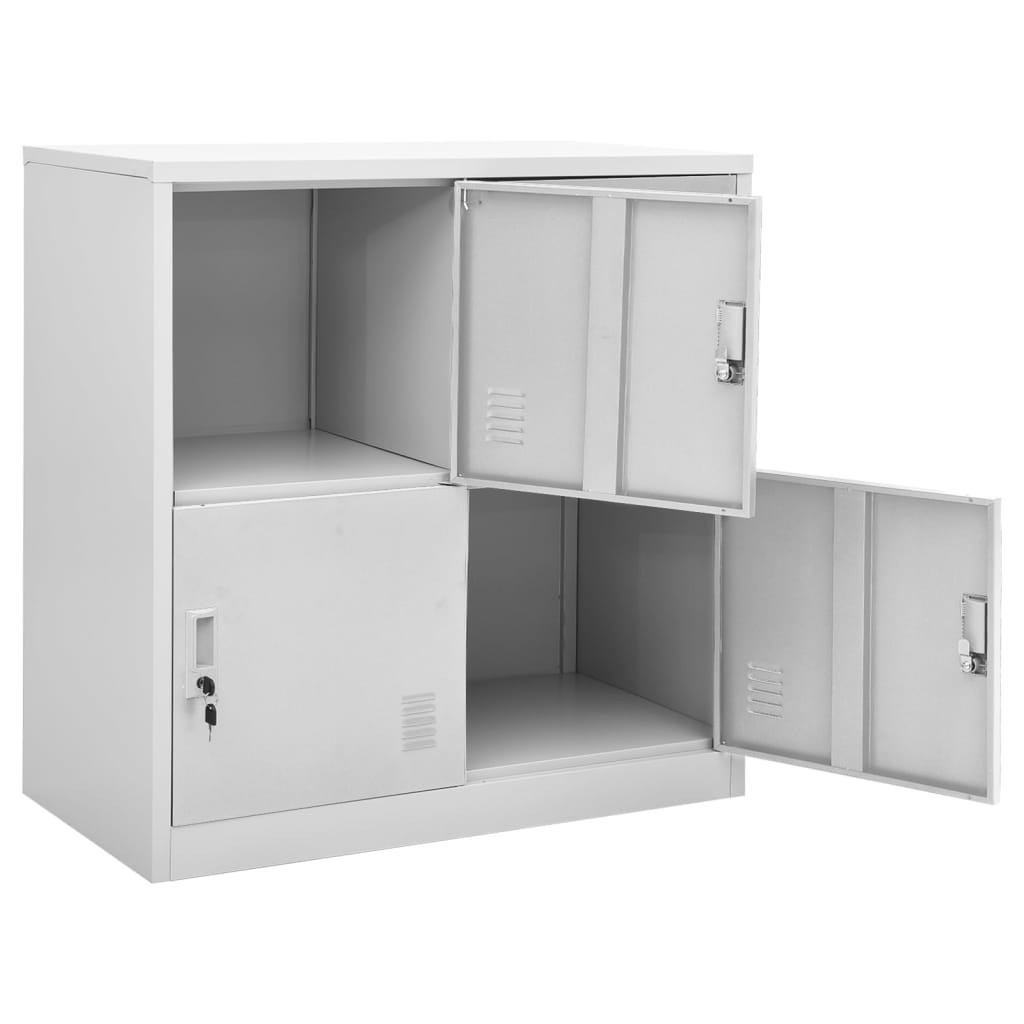 Ormarići s ključem 2 kom svjetlosivi 90 x 45 x 92,5 cm čelični