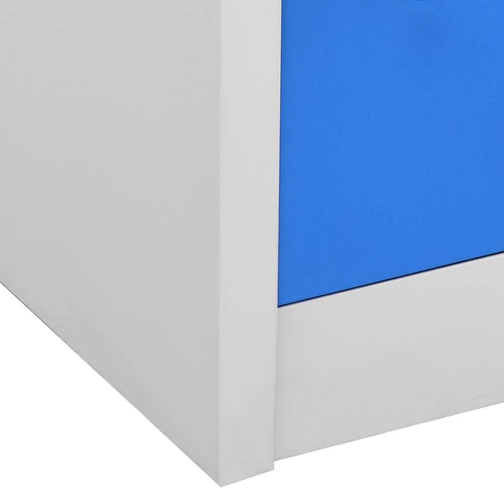 Ormarići s ključem 2 kom svjetlosivi/plavi 90x45x92,5 cm čelik