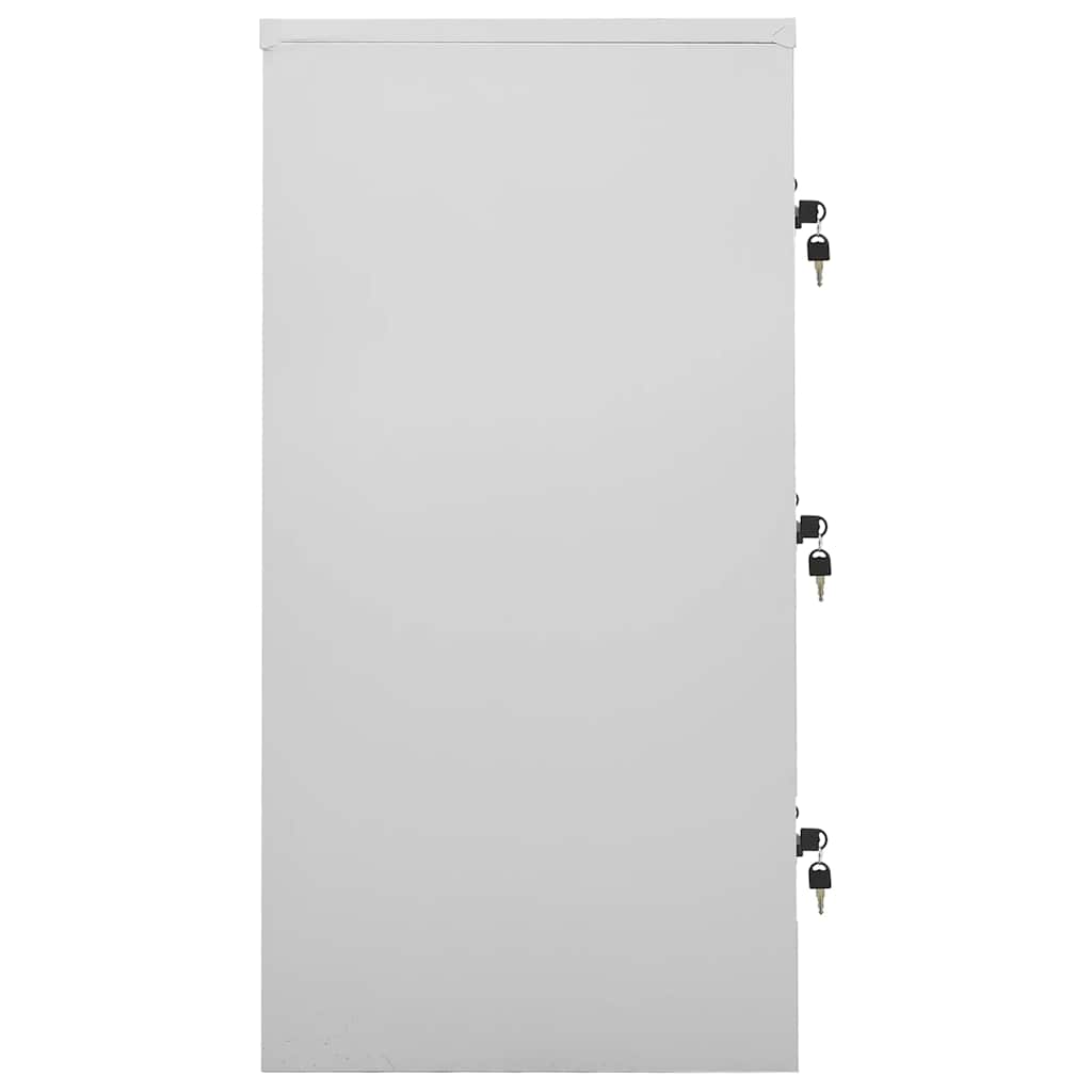 Ormarići s ključem 2 kom svjetlosivi/crveni 90x45x92,5 cm čelik