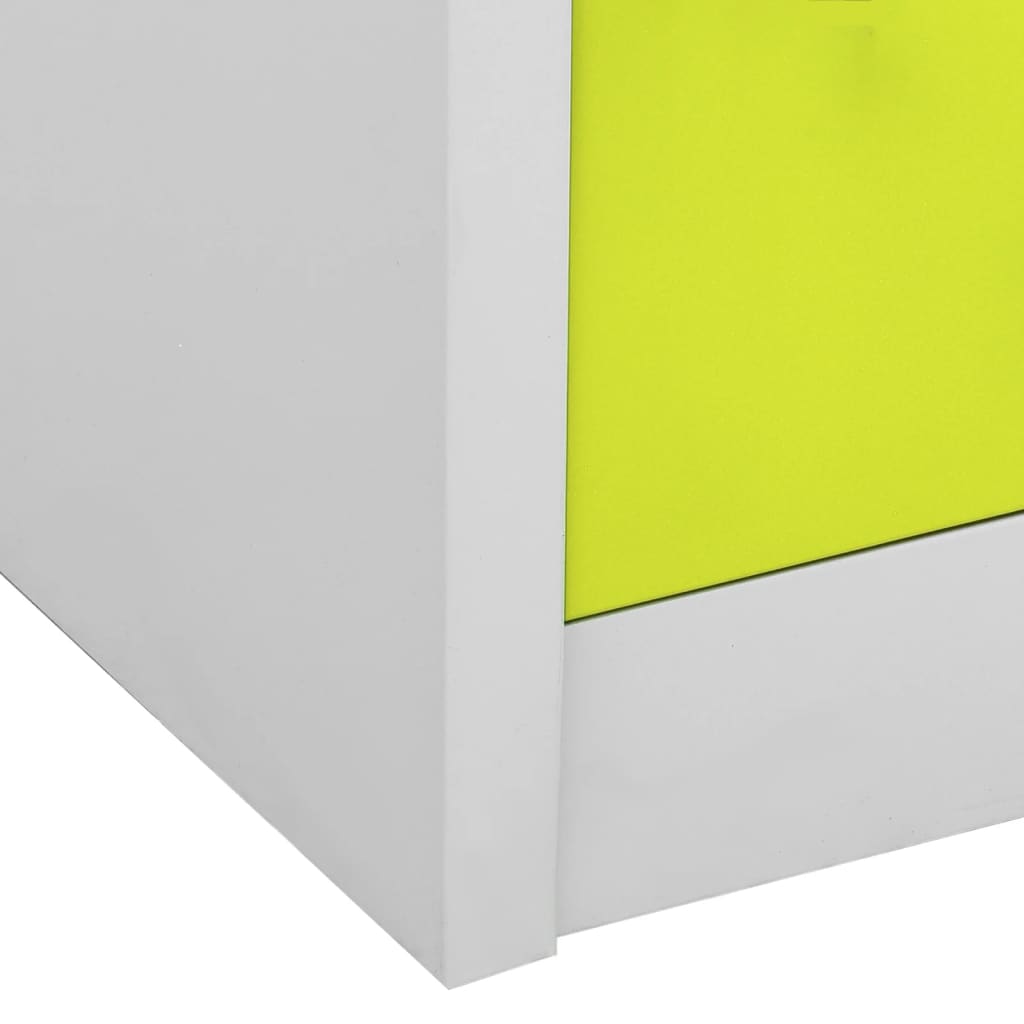 Ormarići s ključem 2 kom svjetlosivi/zeleni 90x45x92,5 cm čelik