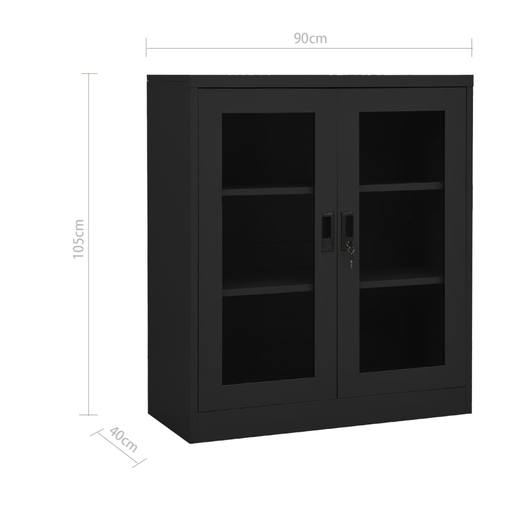 Uredski ormarić sa sadilicom antracit 90 x 40 x 128 cm čelični