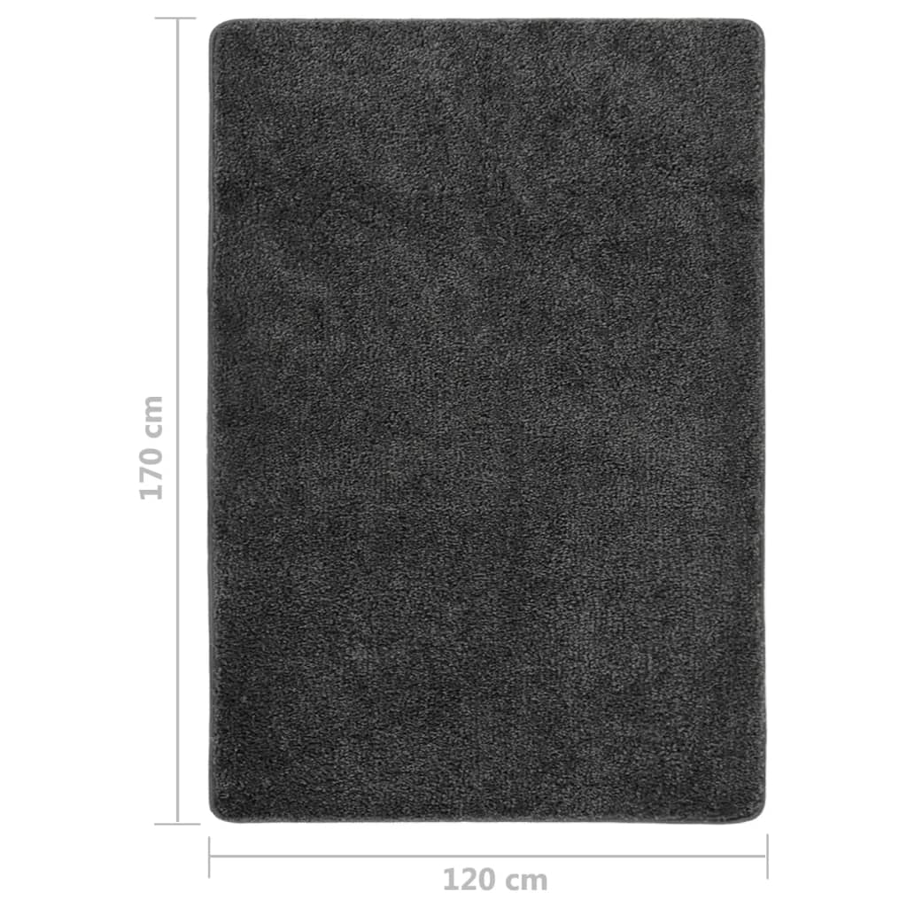 Čupavi tepih tamnosivi 120 x 170 cm protuklizni