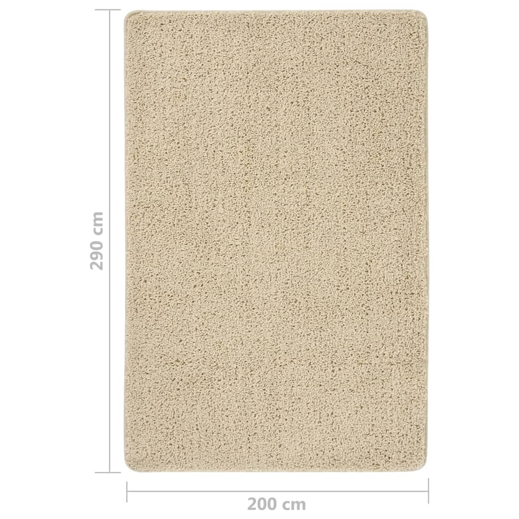 Čupavi tepih krem 200 x 290 cm protuklizni