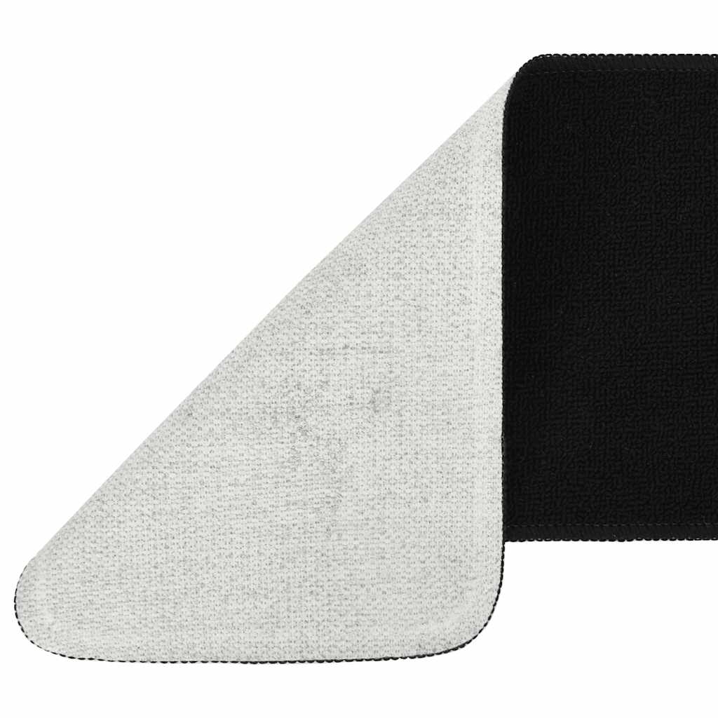 Protuklizni otirači za stepenice 15 kom 60x25cm crni pravokutni