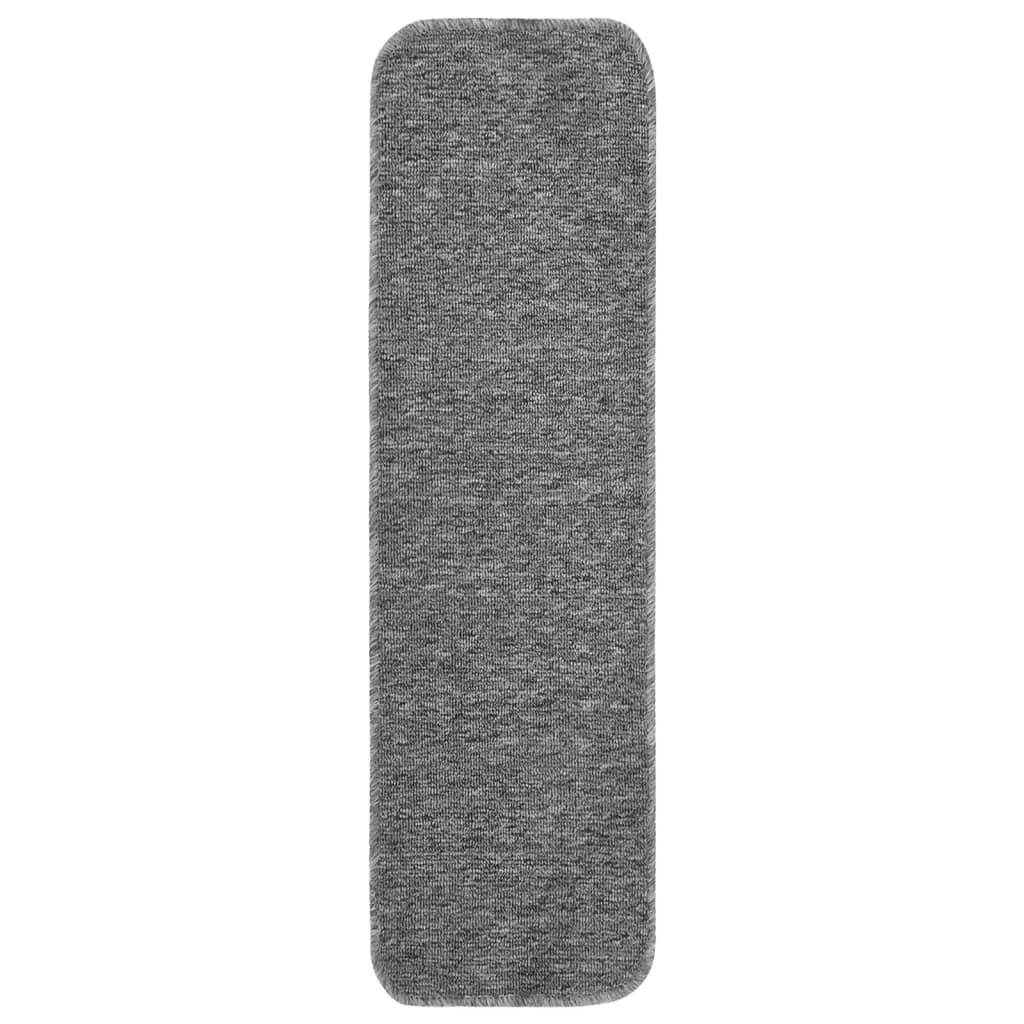 Protuklizni otirači za stepenice 15 kom 75x20cm sivi pravokutni