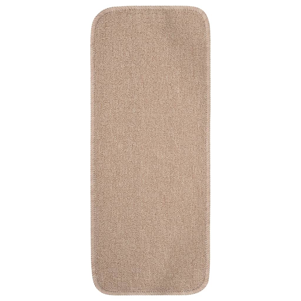 Protuklizni otirači za stepenice 15 kom 60x25 cm bež pravokutni