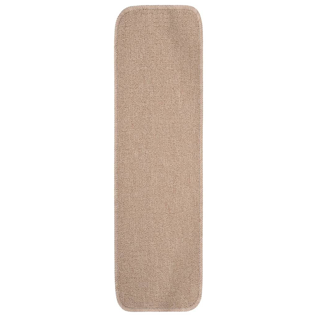 Protuklizni otirači za stepenice 15 kom 75x20 cm bež pravokutni