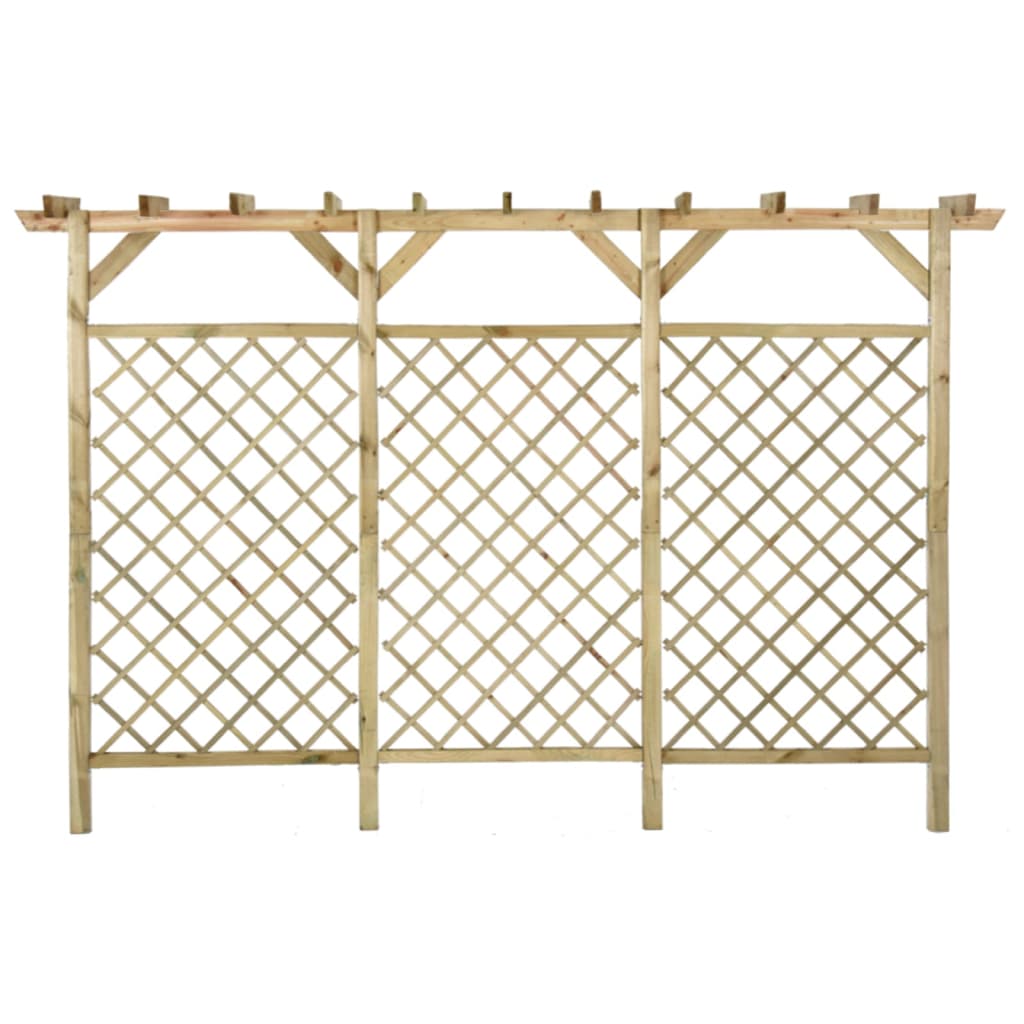 Vrtna rešetkasta ograda s pergolom 300x50x200 cm od borovine