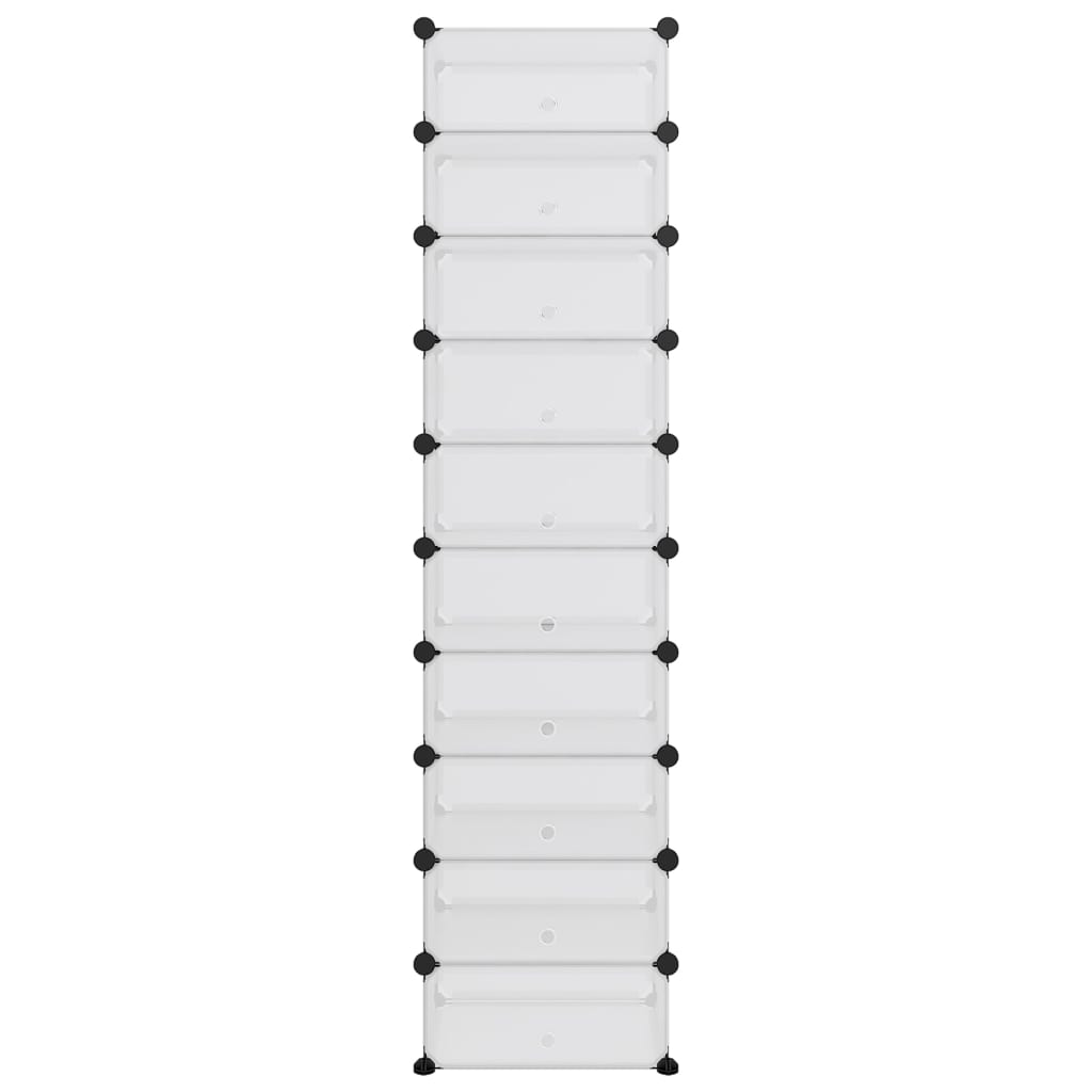 Stalak za cipele prozirni 44 x 32 x 174 cm PP