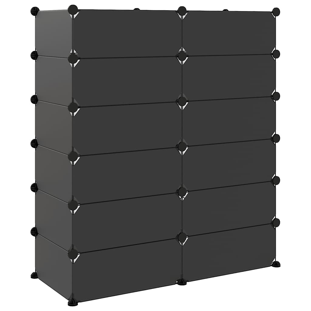 Stalak za cipele crni 94,5 x 36,5 x 106 cm PP