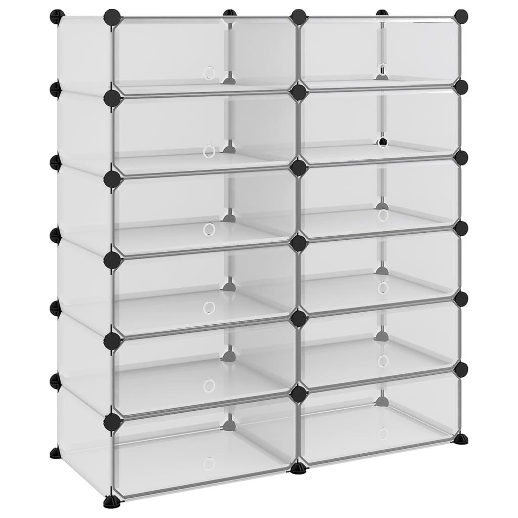 Stalak za cipele prozirni 94,5 x 36,5 x 106 cm PP
