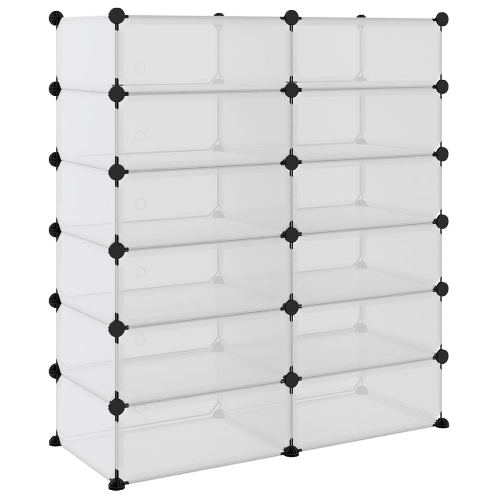 Stalak za cipele prozirni 94,5 x 36,5 x 106 cm PP