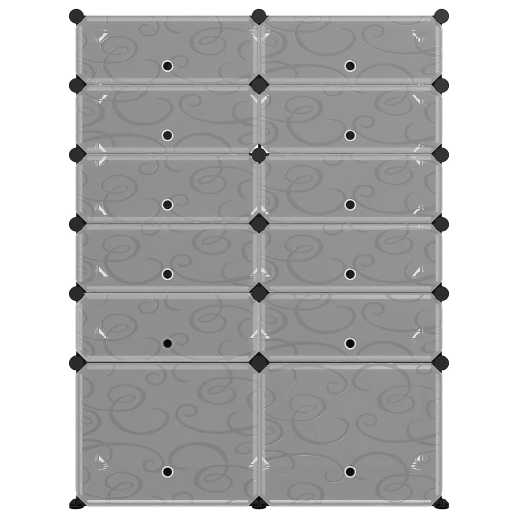 Stalak za cipele crni 94 x 37 x 125 cm PP