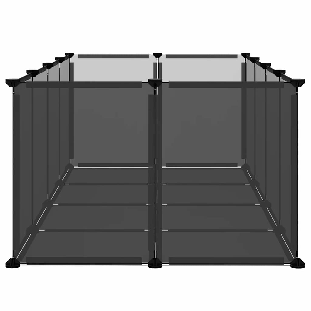 Kavez za male životinje crni 144 x 74 x 46,5 cm PP i čelik