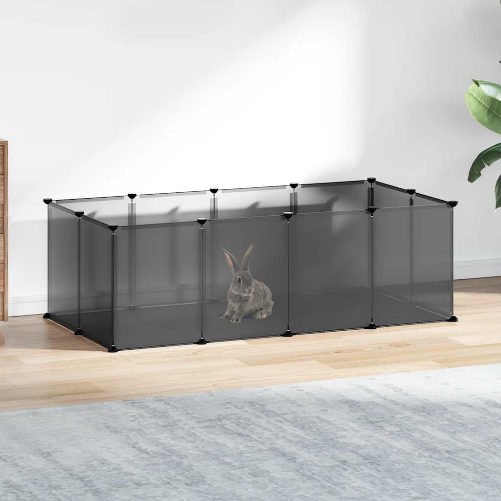 Kavez za male životinje crni 144 x 74 x 46,5 cm PP i čelik