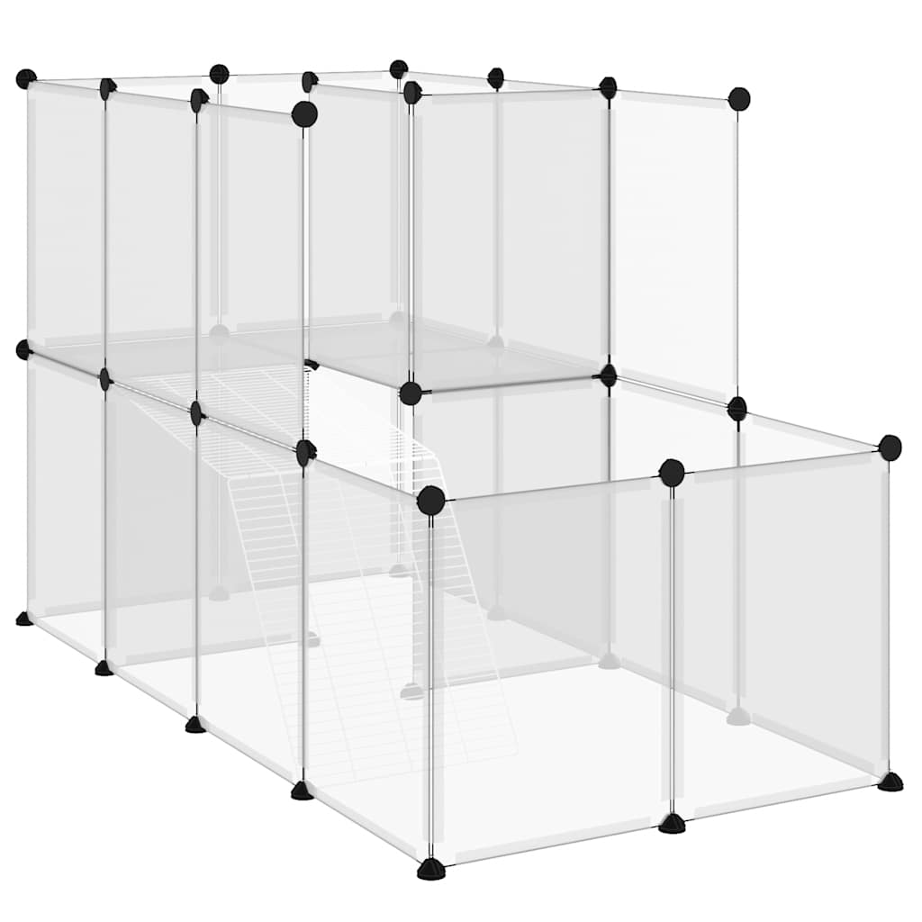 Kavez za male životinje prozirni 142 x 74 x 93 cm PP i čelik