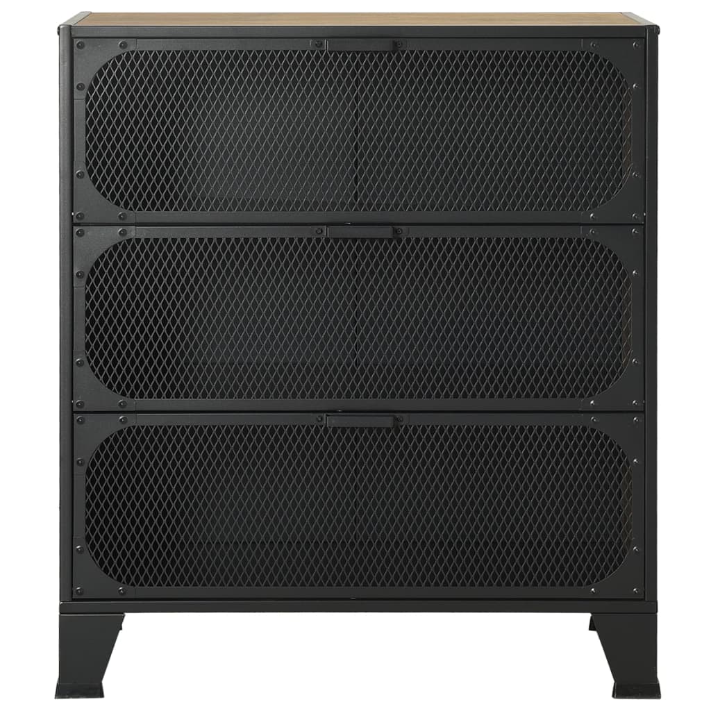 Ormarići za pohranu 2 kom rustično smeđi 72x36x82 cm metal/MDF