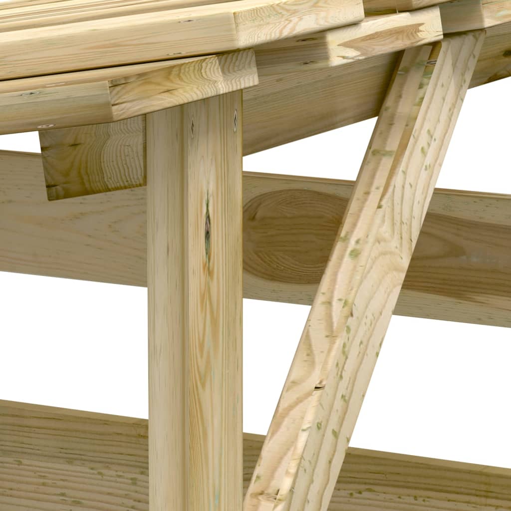 Pergole s krovom 2 kom 100 x 90 x 100 cm impregnirana borovina