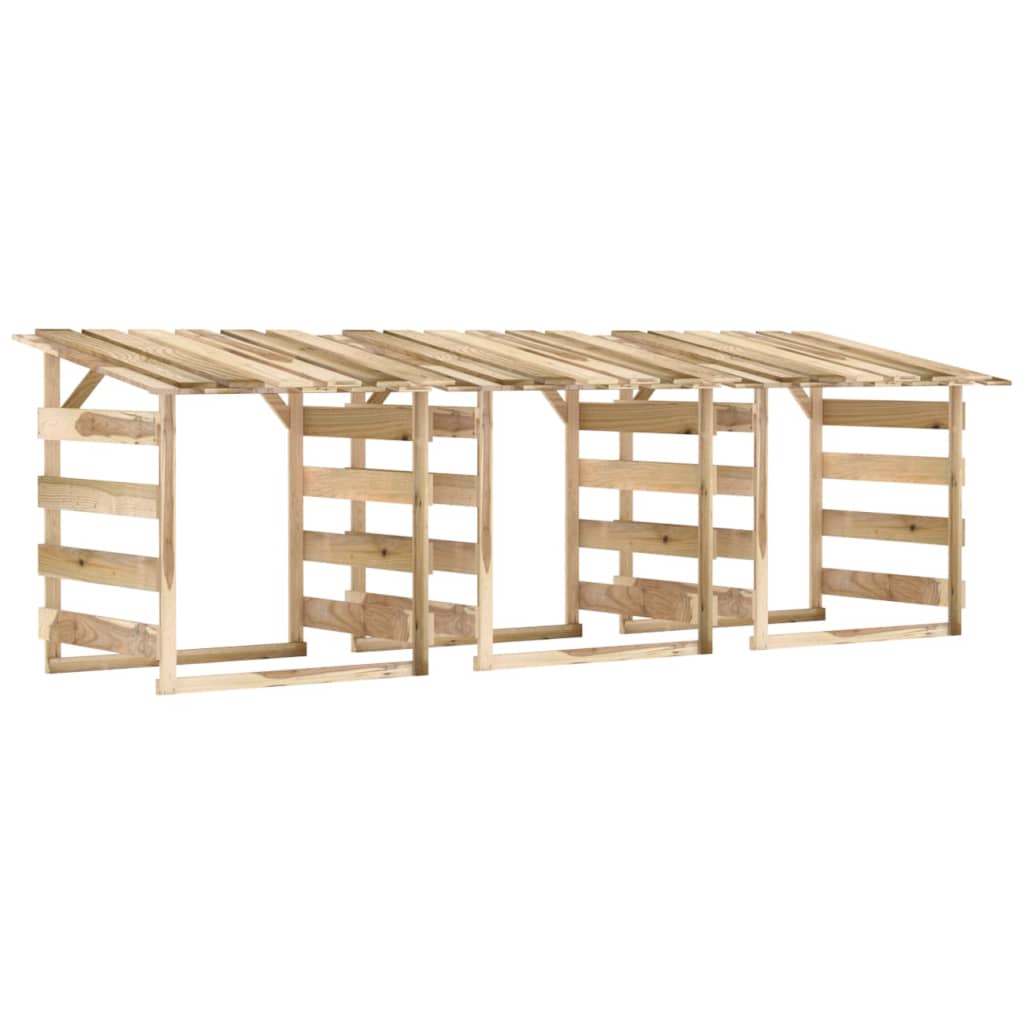 Pergole s krovom 3 kom 100 x 90 x 100 cm impregnirana borovina