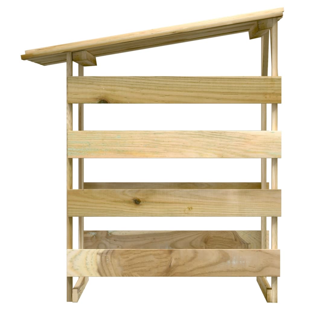 Pergole s krovom 3 kom 100 x 90 x 100 cm impregnirana borovina