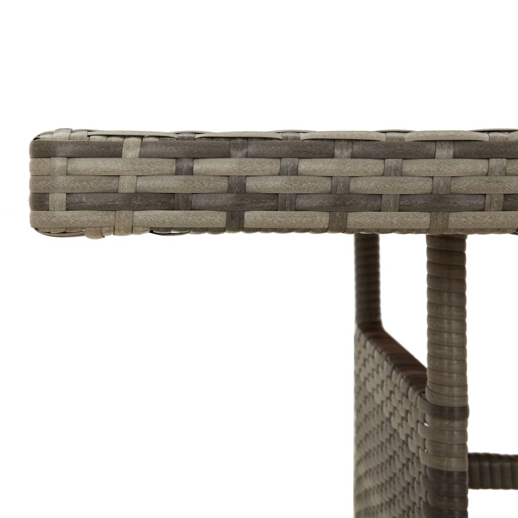 Vrtni stol sivi 160x70x72 cm poliratan i masivno bagremovo drvo