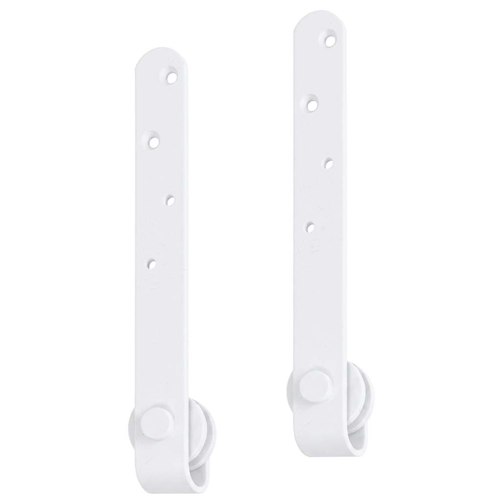Mini set za klizna vrata ormarića ugljični čelik bijeli 183 cm
