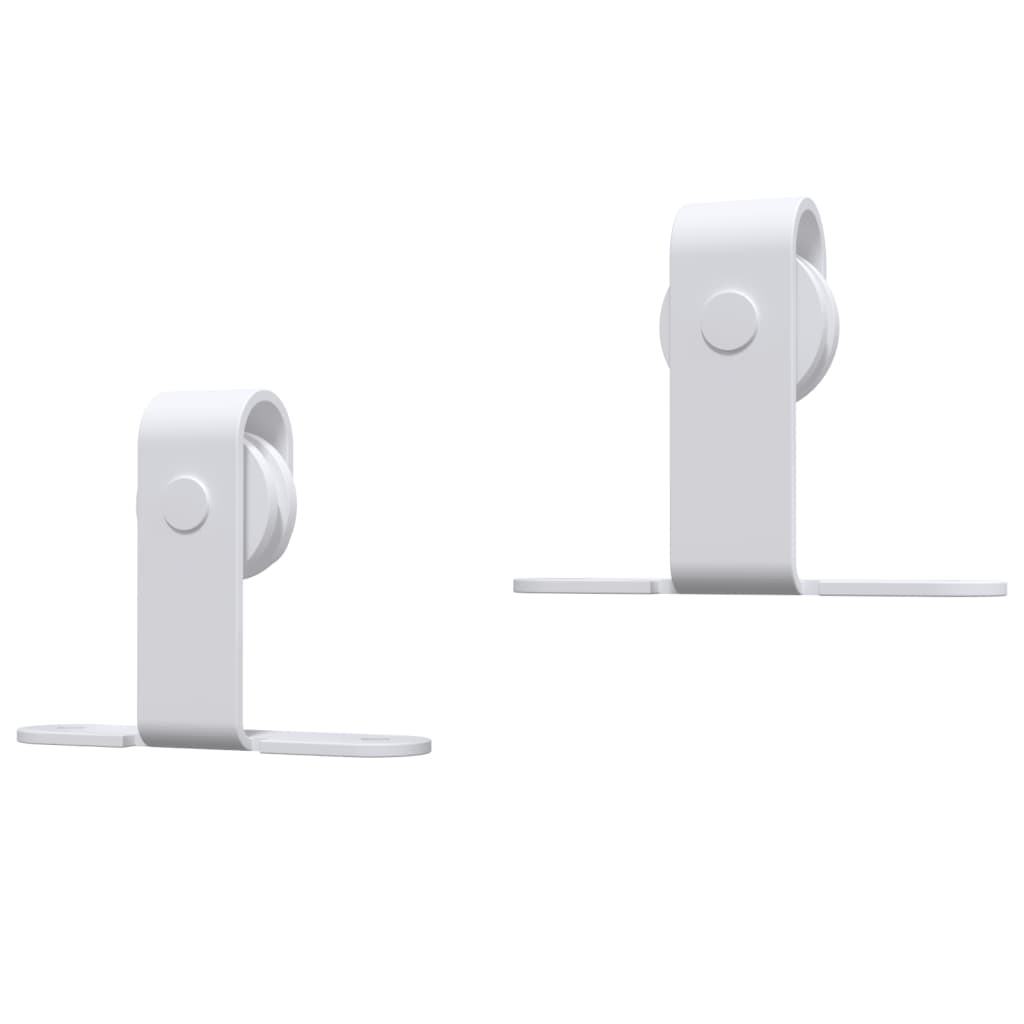 Mini set za klizna vrata ormarića ugljični čelik bijeli 152 cm