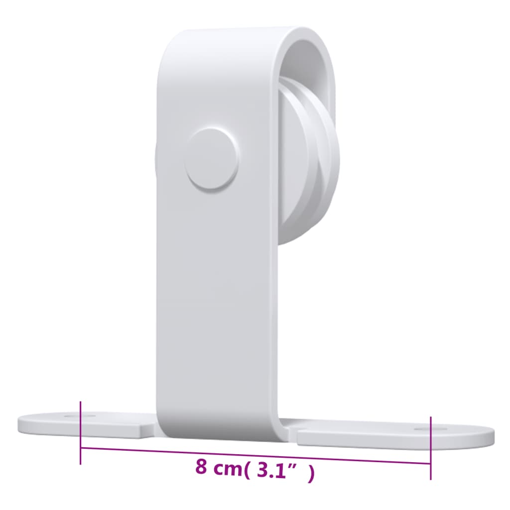 Mini set za klizna vrata ormarića ugljični čelik bijeli 152 cm