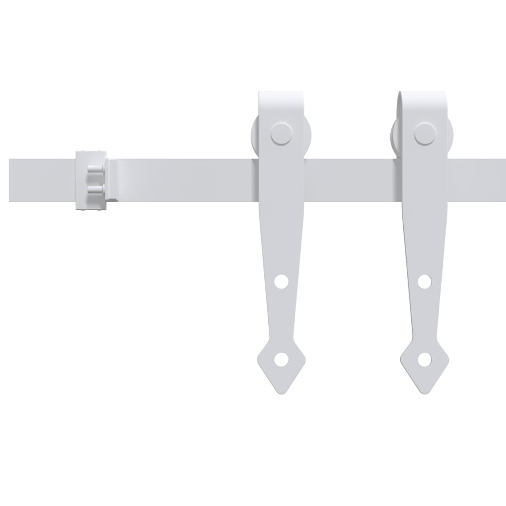 Mini set za klizna vrata ormarića ugljični čelik bijeli 152 cm