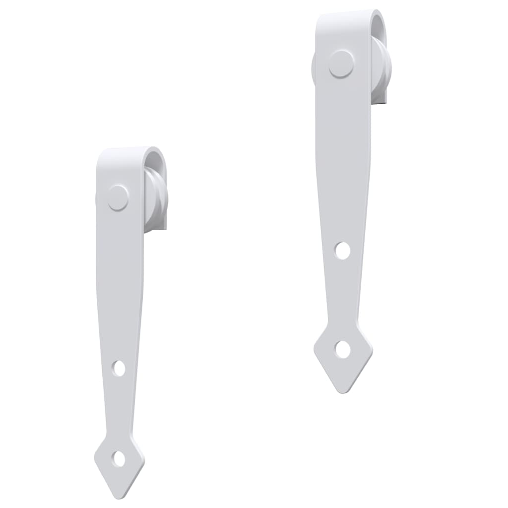 Mini set za klizna vrata ormarića ugljični čelik bijeli 152 cm