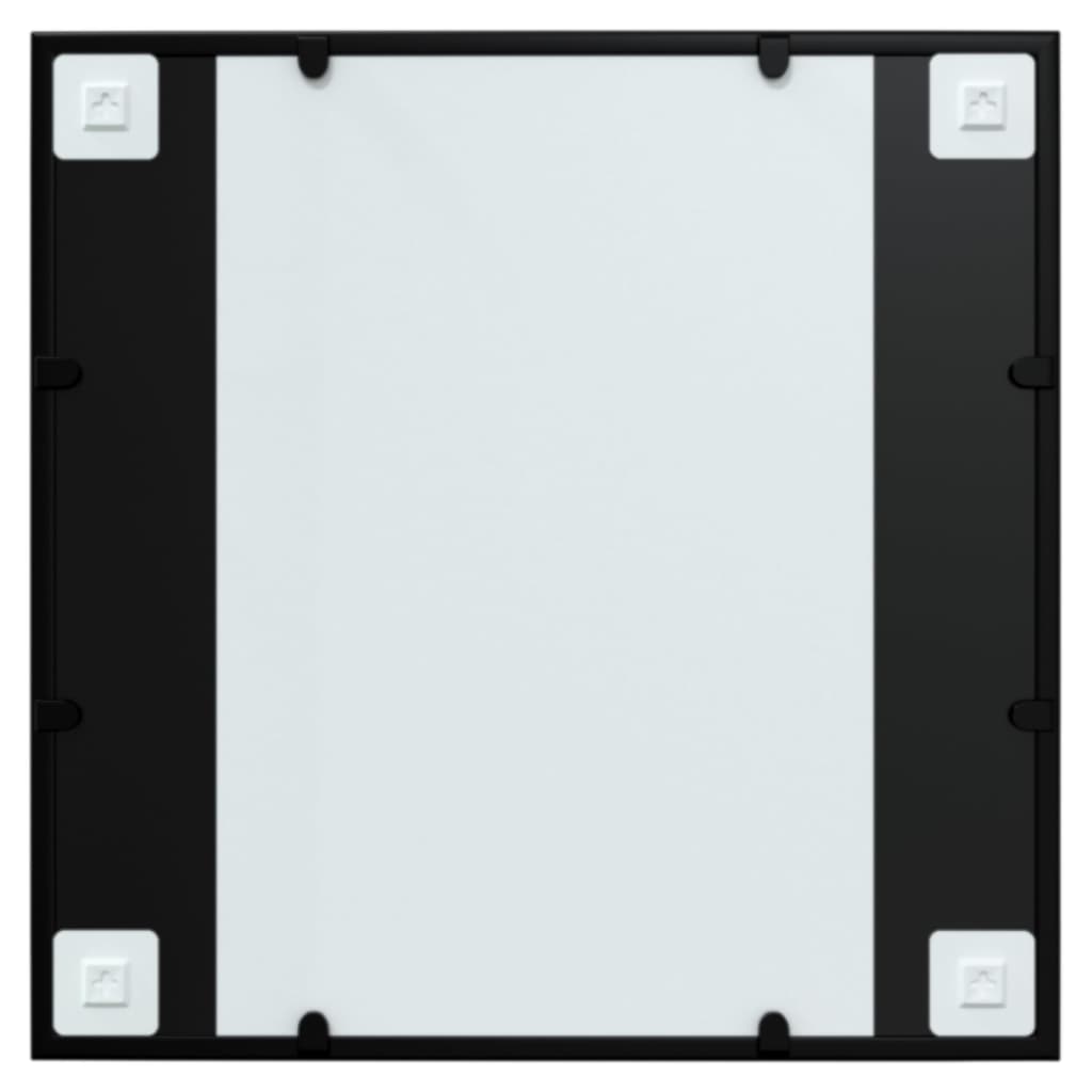Zidno ogledalo crno 60 x 60 cm metalno