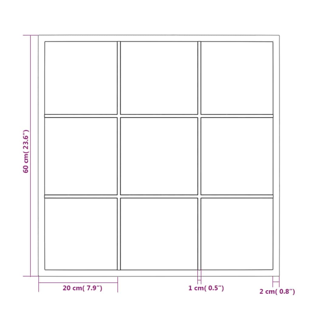 Zidno ogledalo crno 60 x 60 cm metalno