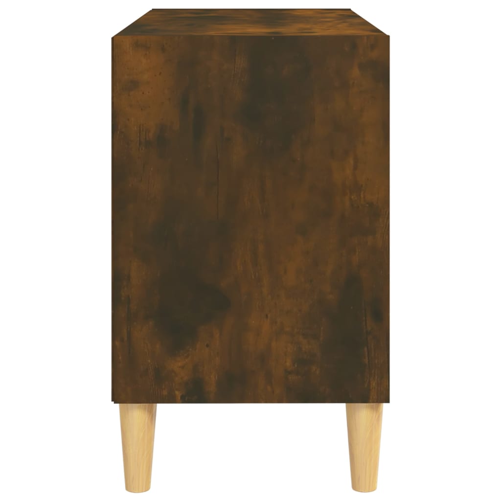 TV ormarić s masivnim nogama 69,5x30x50 cm dimljena boja hrasta