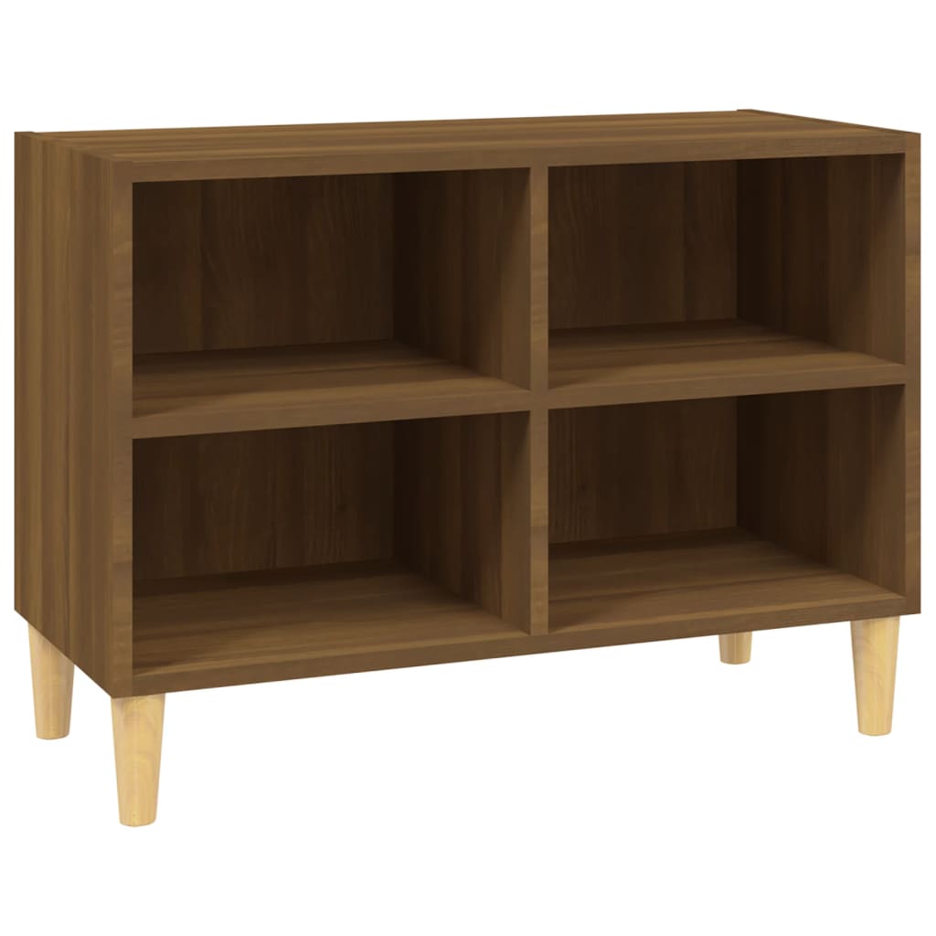 TV ormarić s nogama od masivnog drva 69,5x30x50 cm boja hrasta