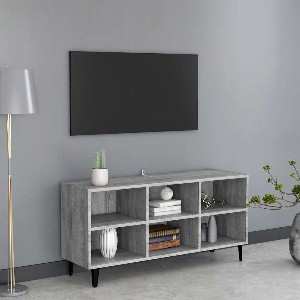 TV ormarić s metalnim nogama boja hrasta sonome 103,5x30x50 cm