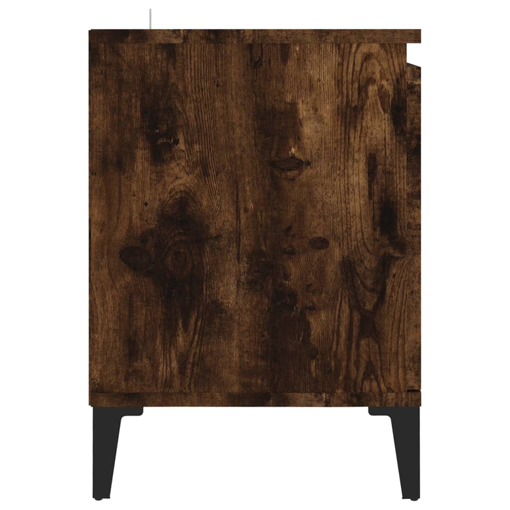 TV ormarić s metalnim nogama dimljeni hrast 103,5 x 35 x 50 cm