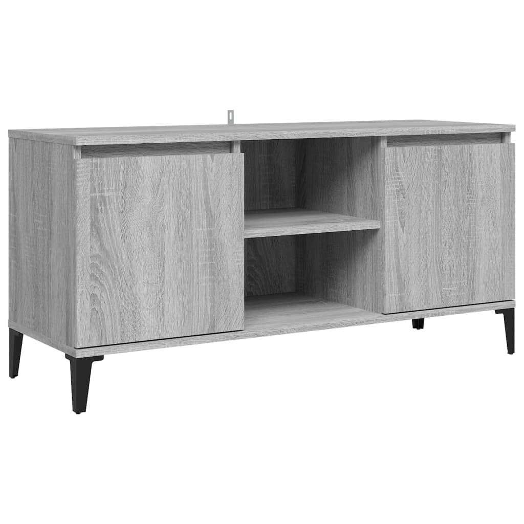 TV ormarić s metalnim nogama boja hrasta sonome 103,5x35x50 cm