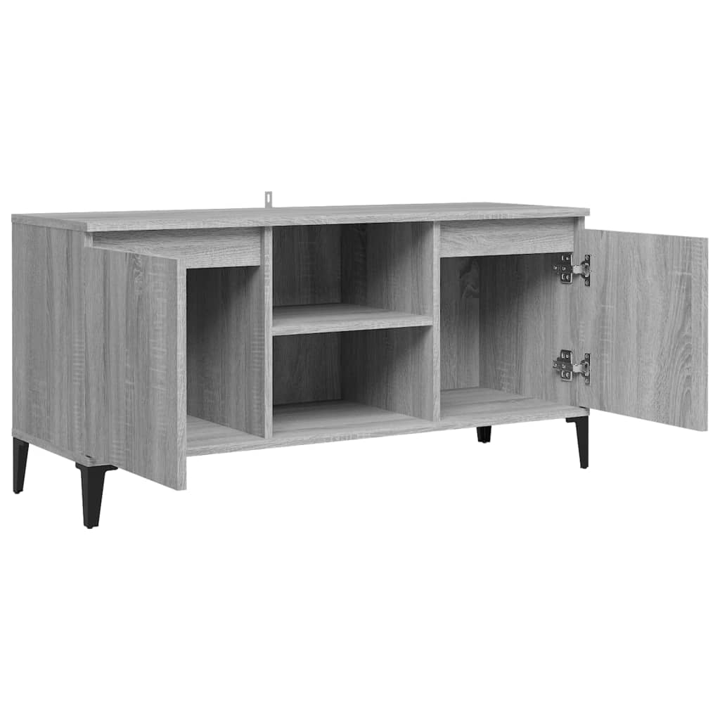 TV ormarić s metalnim nogama boja hrasta sonome 103,5x35x50 cm