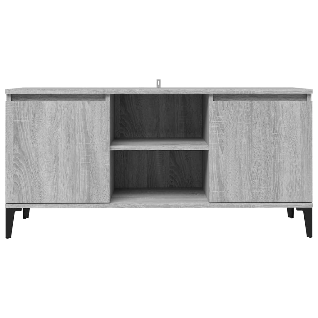 TV ormarić s metalnim nogama boja hrasta sonome 103,5x35x50 cm