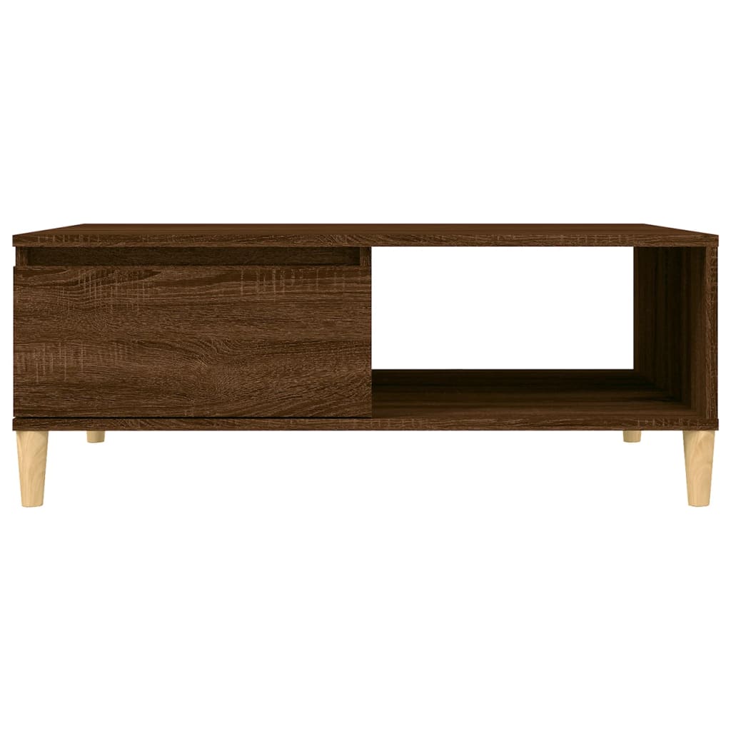 Stolić za kavu smeđa boja hrasta 90x60x35 cm konstruirano drvo
