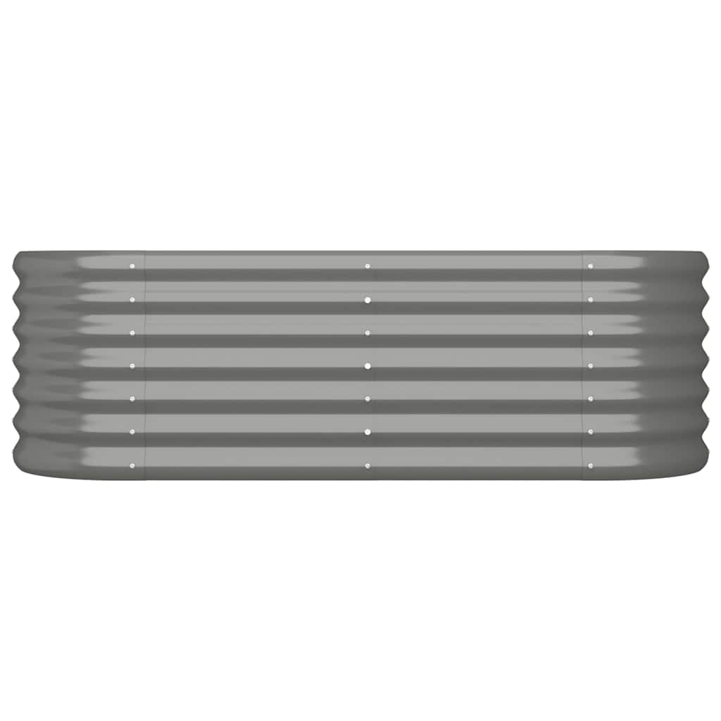 Povišena vrtna gredica od pocinčanog čelika 114 x 40 x 36 cm sivi