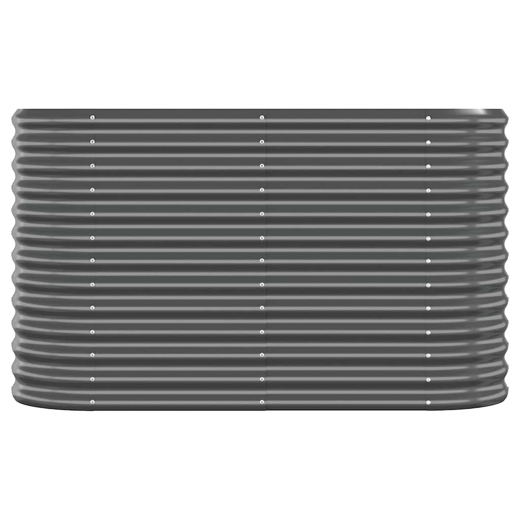 Povišena vrtna gredica od pocinčanog čelika 114 x 40 x 68 cm antracit