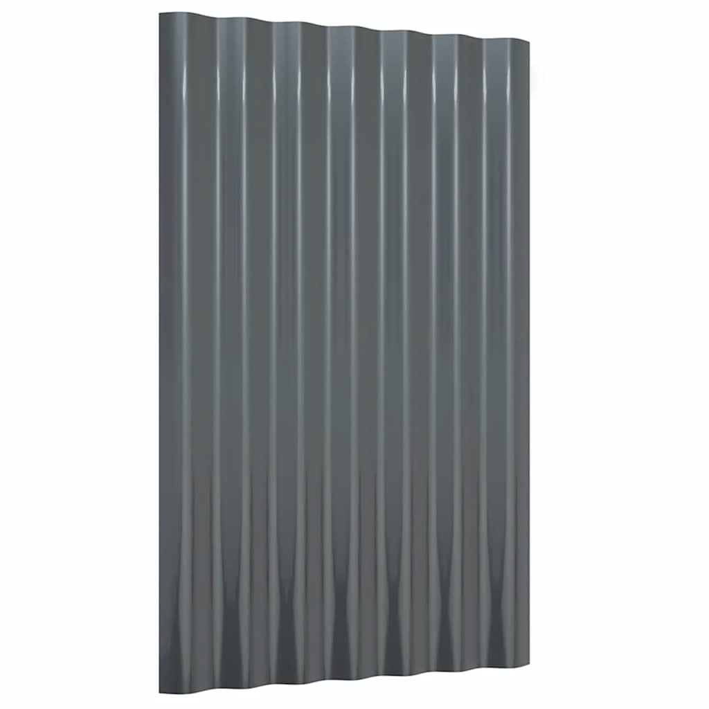 Krovni paneli 12 kom pocinčani čelik antracit 60x36 cm