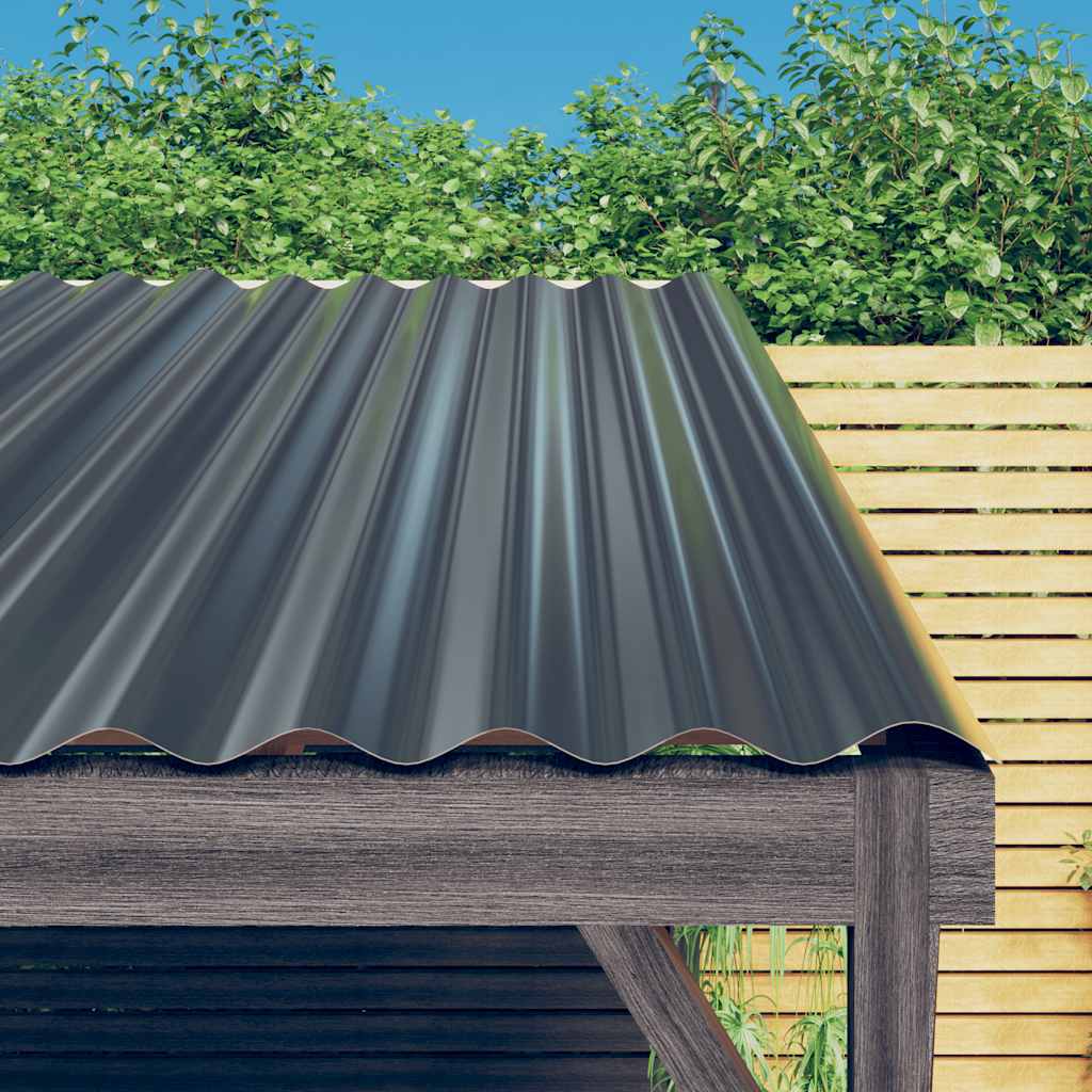 Krovni paneli 12 kom pocinčani čelik antracit 60x36 cm