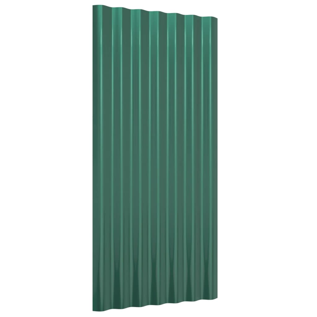 Krovni paneli 36 kom od pocinčanog čelika zeleni 80x36 cm
