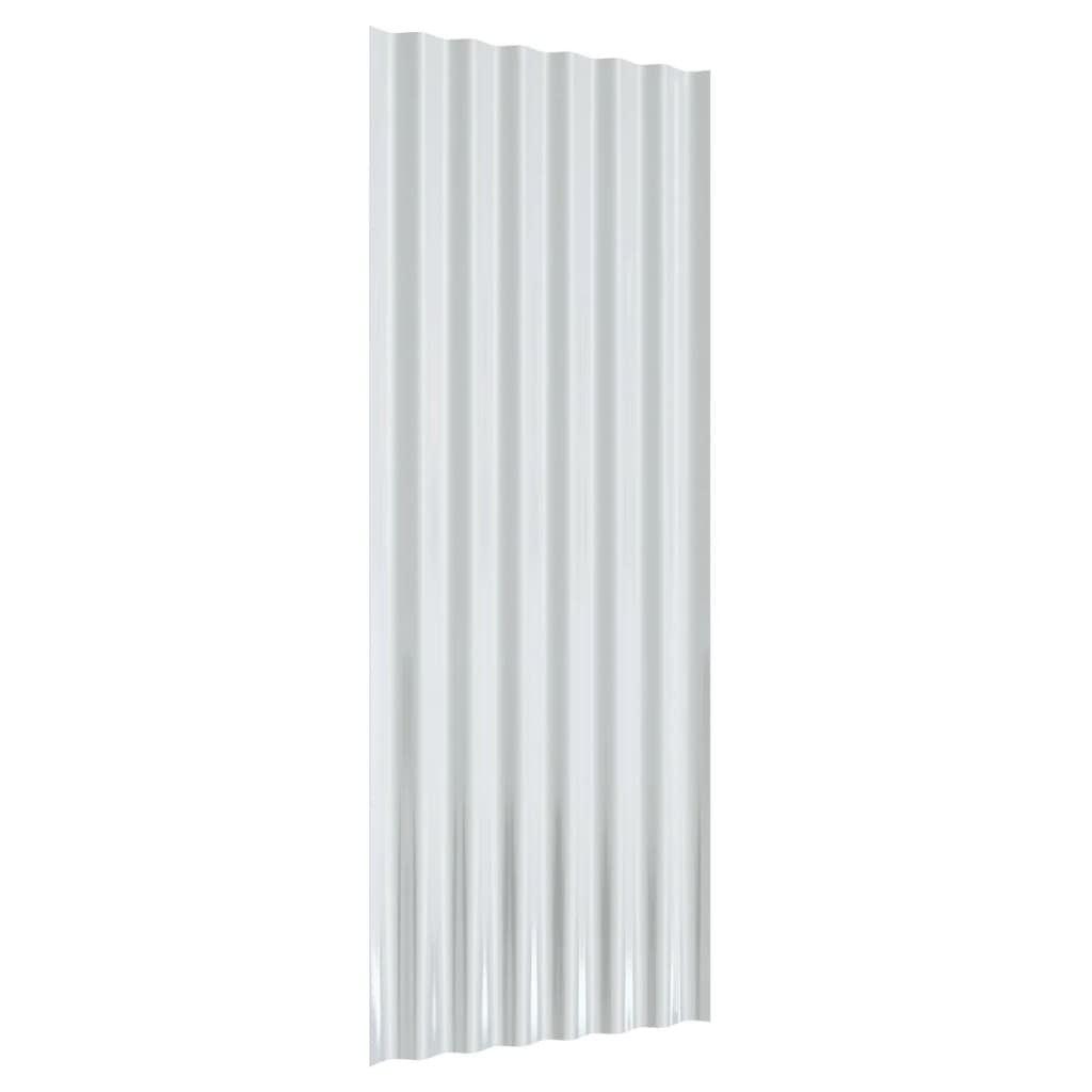 Krovni paneli 12 kom od pocinčanog čelika smeđi 100x36 cm