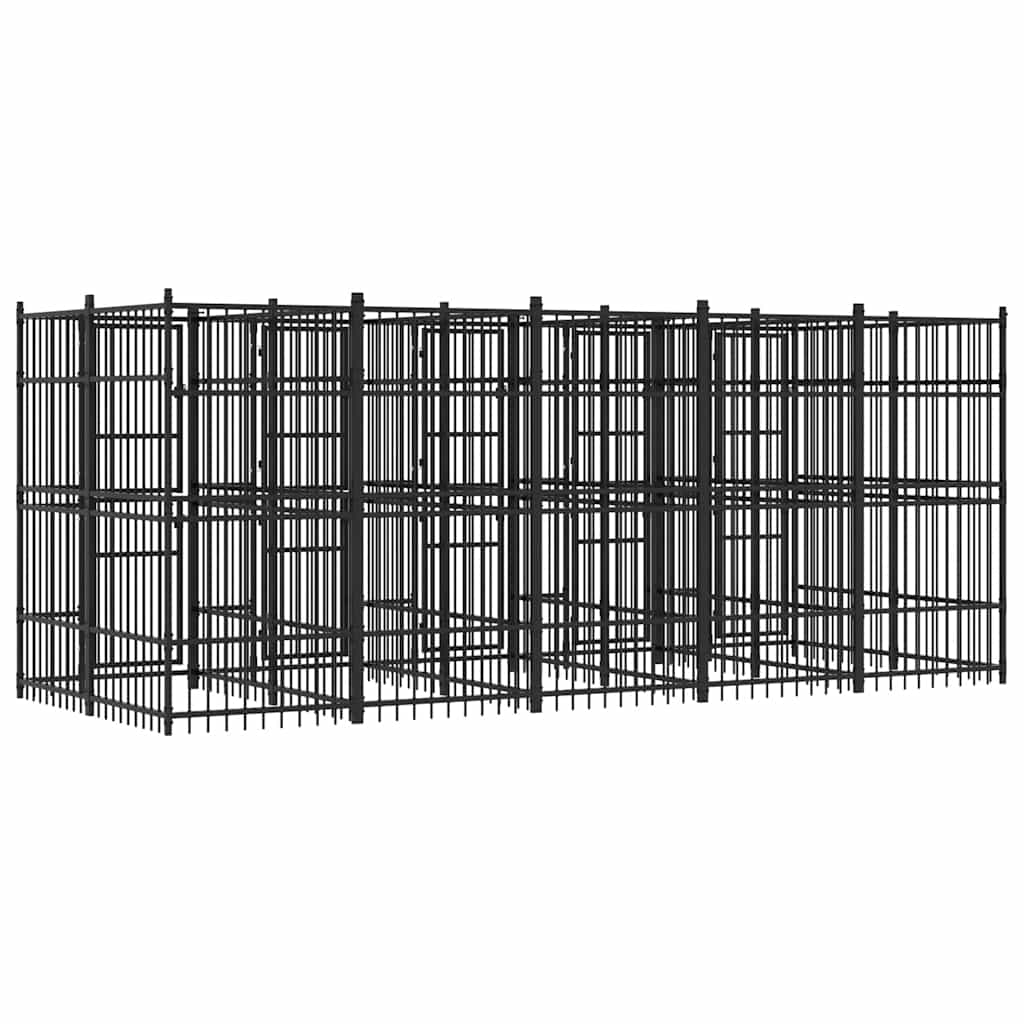 Vanjski kavez za pse čelični 9,22 m²