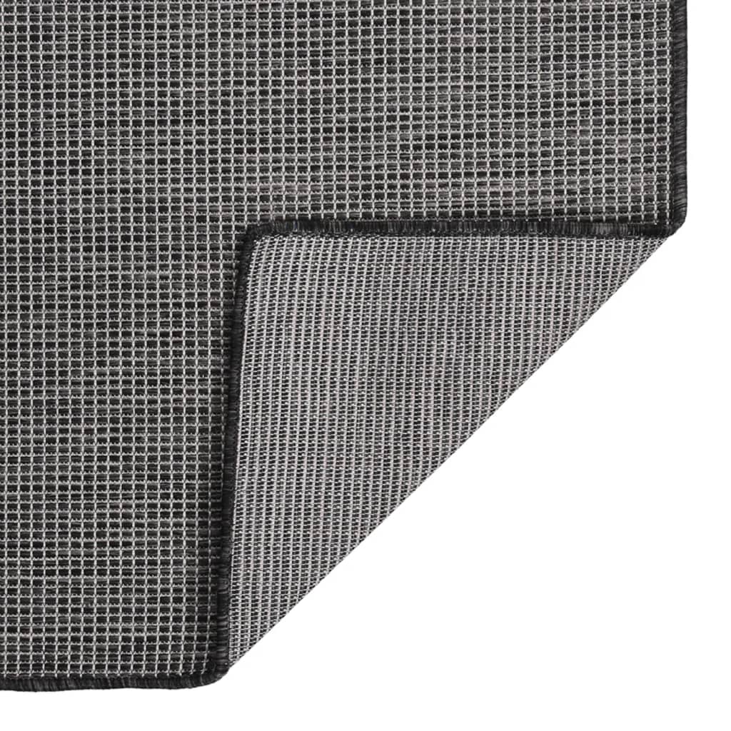 Vanjski tepih ravnog tkanja 160 x 230 cm sivi