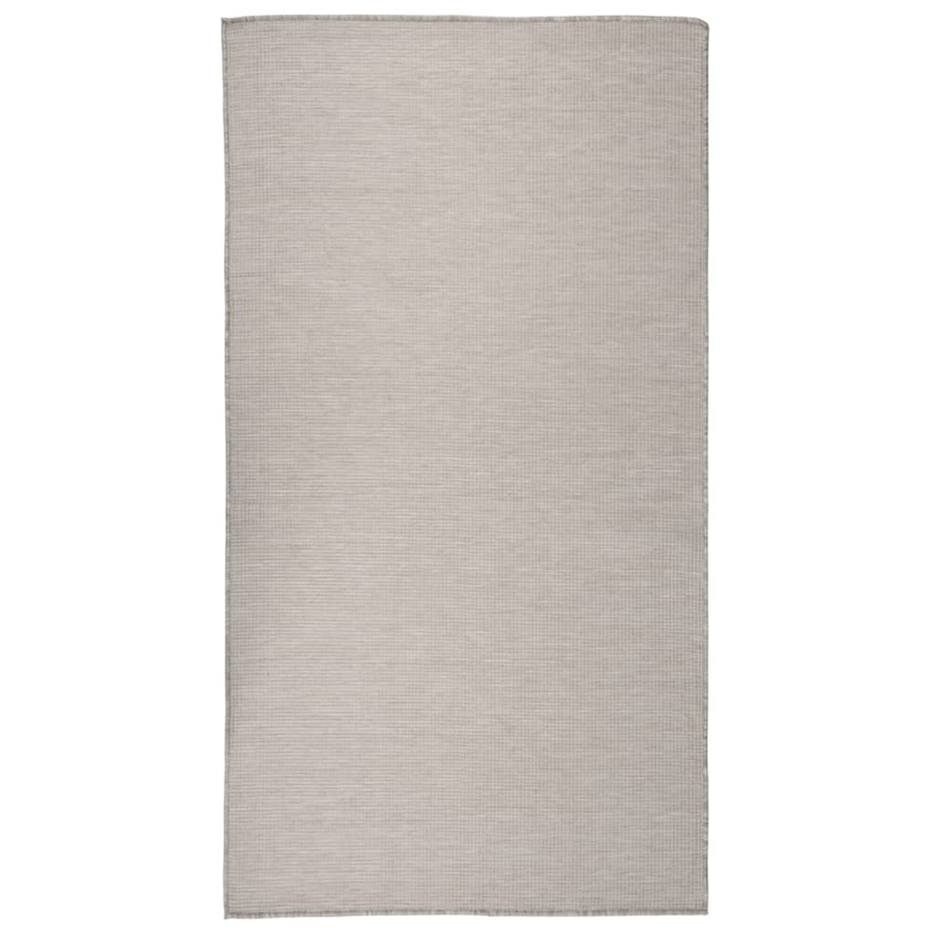 Vanjski tepih ravnog tkanja 80 x 150 cm svijetlo sivi
