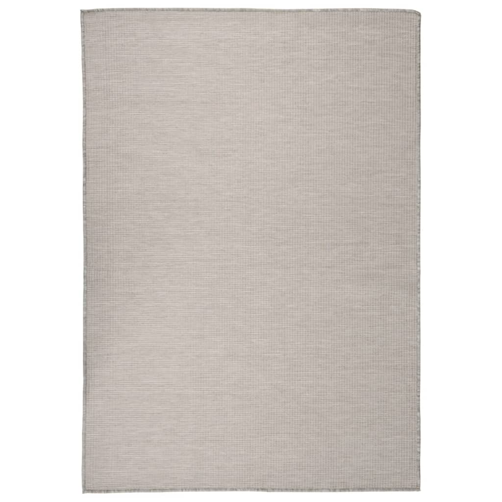 Vanjski tepih ravnog tkanja 160 x 230 cm svijetlo sivi